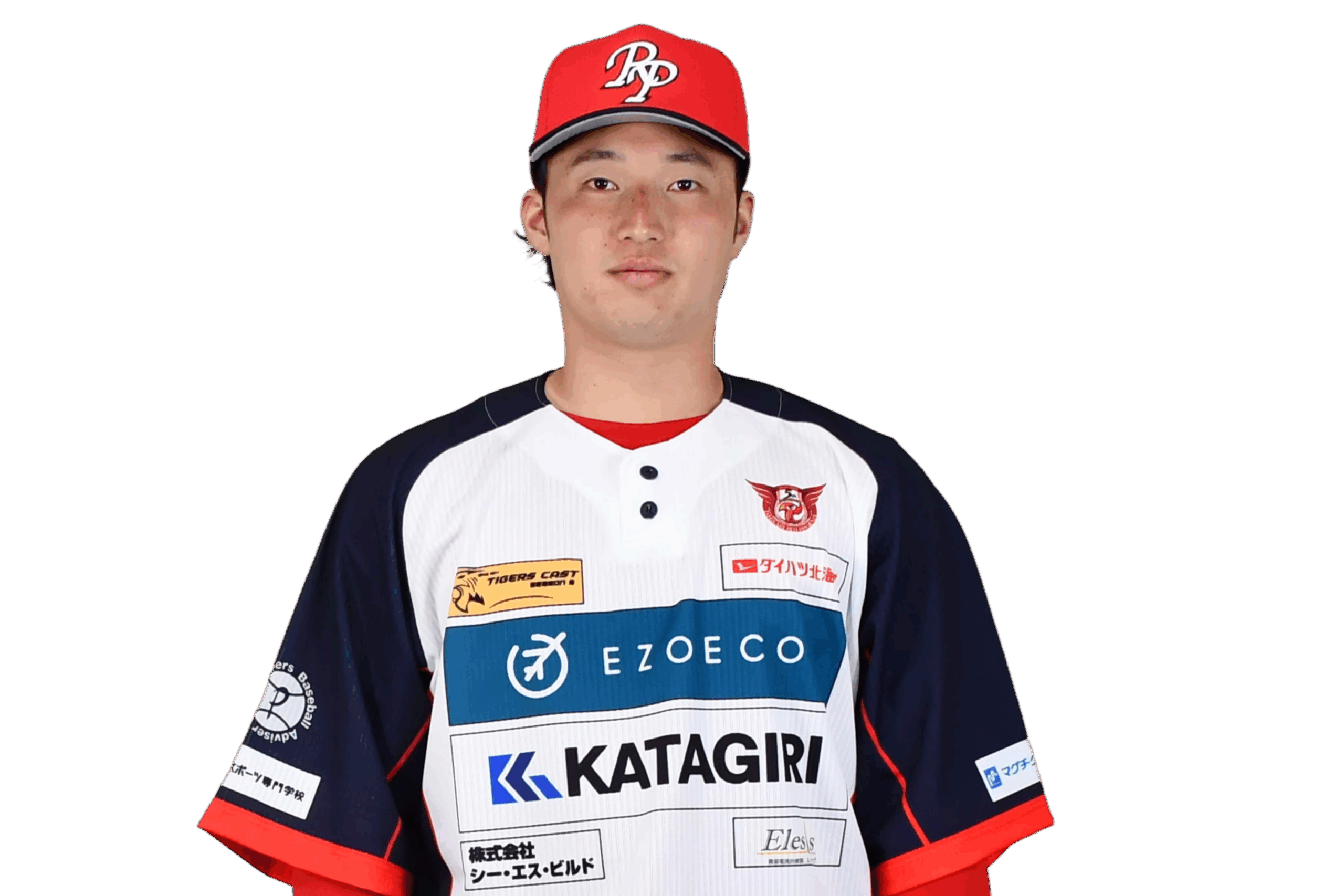背番号3の山名　陽太選手がユニフォーム姿で正面を向いている